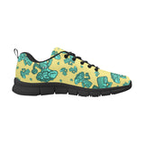 Cute Broccoli Pattern Men's Sneakers Black