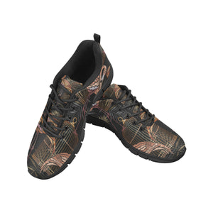 Flamingo Pattern Background Men's Sneakers Black