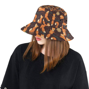 Fox Pattern Unisex Bucket Hat