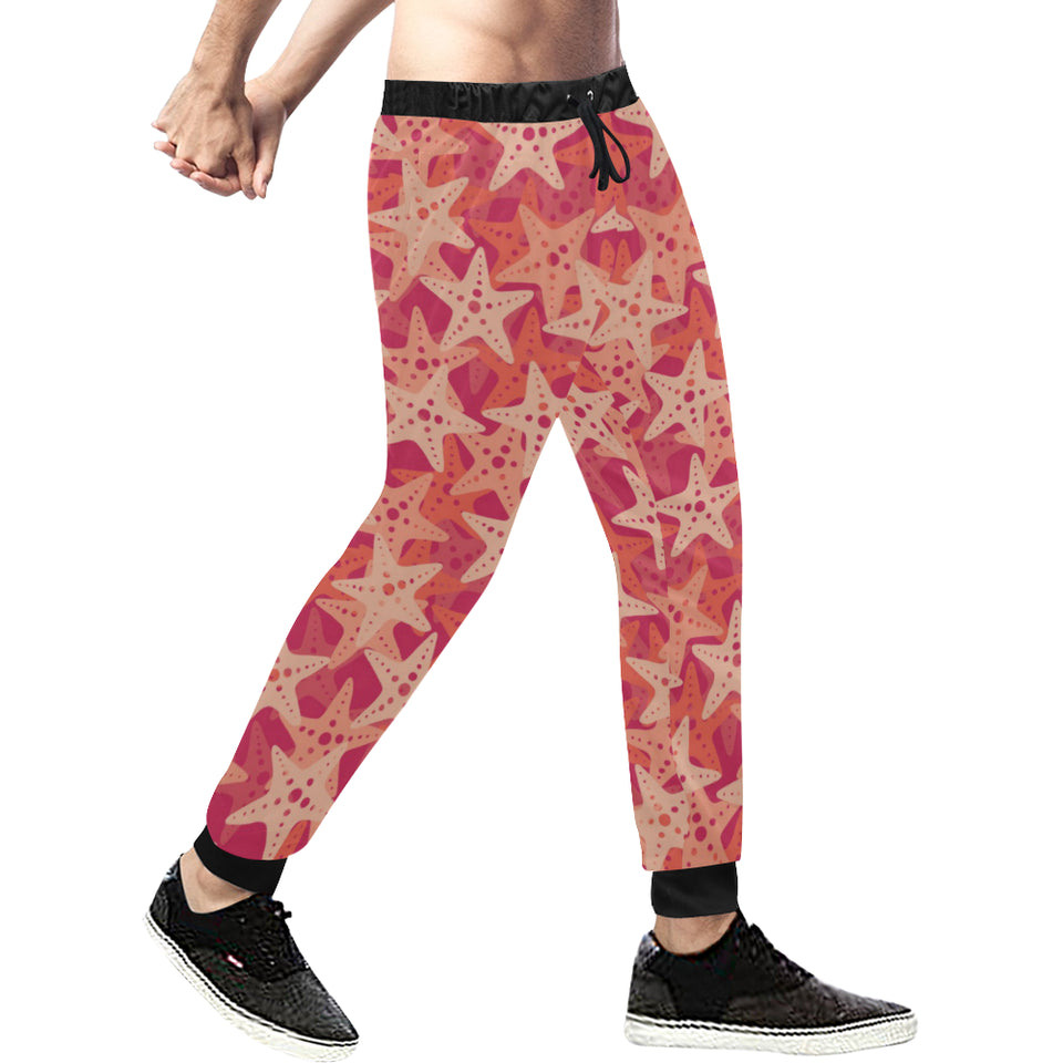 Starfish Red Theme Pattern Unisex Casual Sweatpants