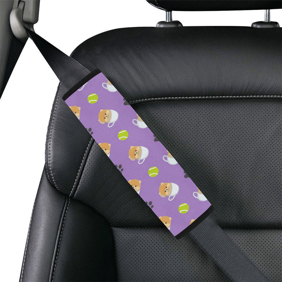 Pomeranian in Cup Pattern Car Seat Belt Cover