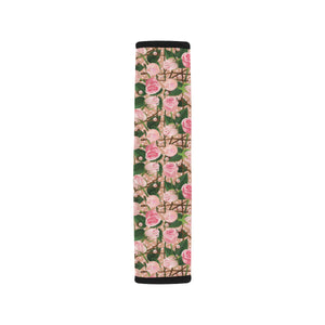 Rose Pattern Print Design 04 Car Seat Belt Cover