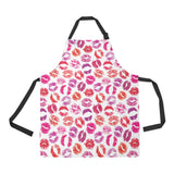 Lips Pattern Print Design 04 Adjustable Apron