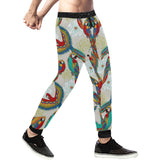 Parrot Flower Pattern Unisex Casual Sweatpants