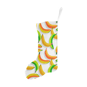 Banana Geometric Pattern Christmas Stocking