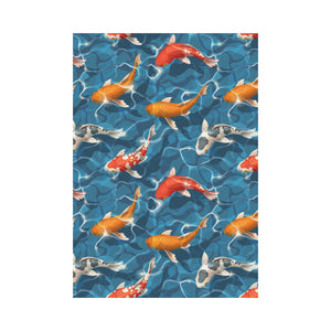 Koi Fish Carp Fish in Water Pattern House Flag Garden Flag
