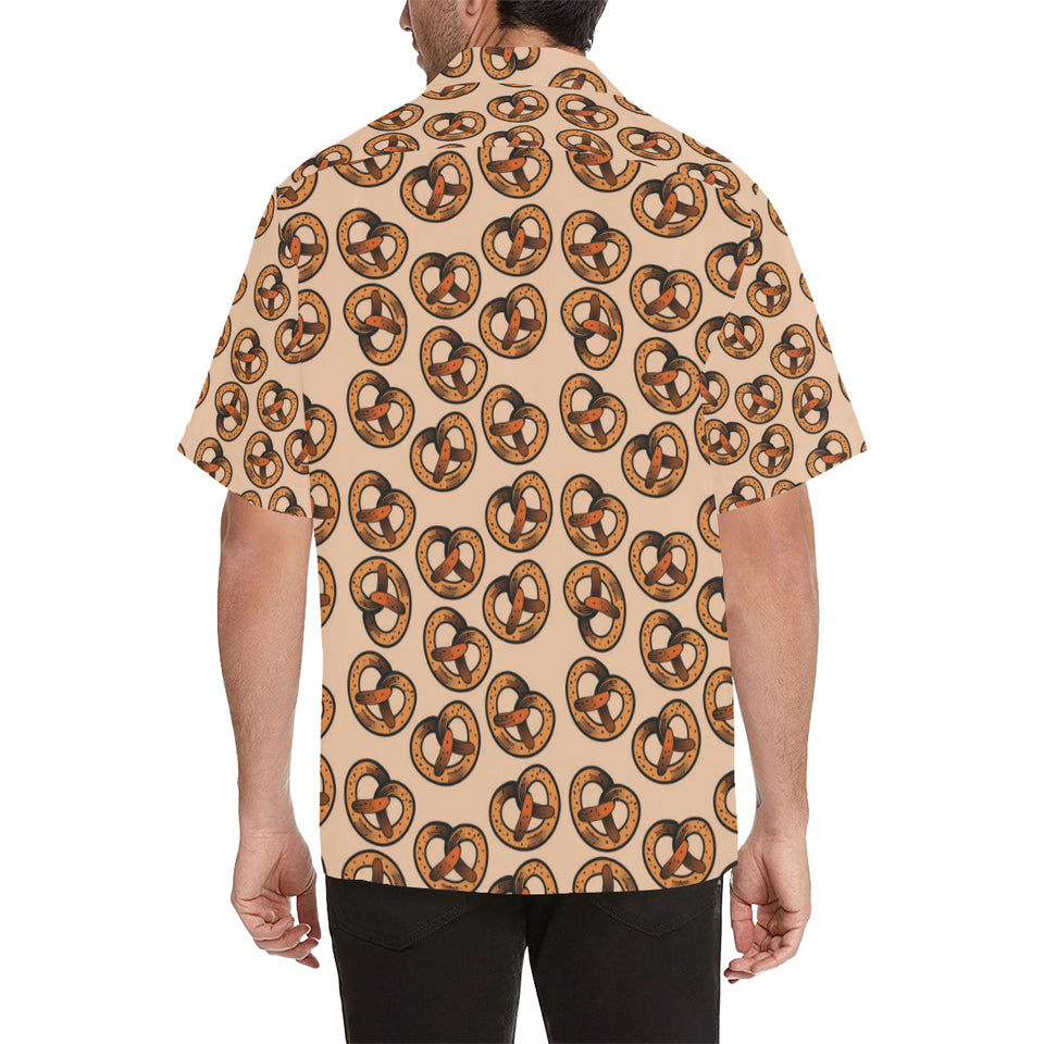 Pretzels Pattern Print Design 02 Men's All Over Print Hawaiian Shirt (Model T58)