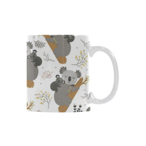 Koala Mom and Baby Pattern Classical White Mug (FulFilled In US)