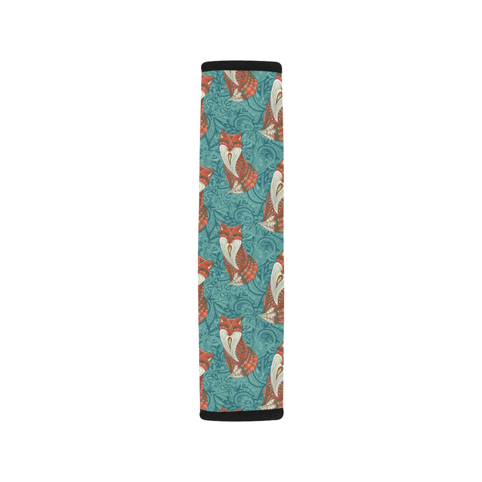 Fox Tribal Pattern Background Car Seat Belt Cover