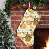 Orange Pattern Christmas Stocking