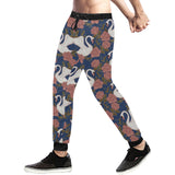 Swan Rose Pattern Unisex Casual Sweatpants