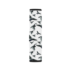 Crow Water Color Pattern Car Seat Belt Cover