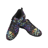 Space Colorful Tribal Galaxy Pattern Men's Sneakers Black