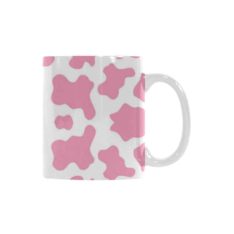 Pink Cow Skin Pattern Classical White Mug (FulFilled In US)