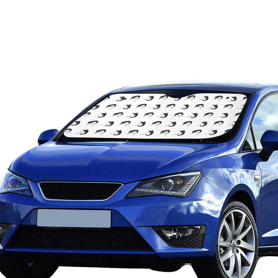 Swordfish Pattern Print Design 01 Car Sun Shade