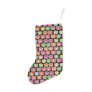 Colorful Apple Pattern Christmas Stocking