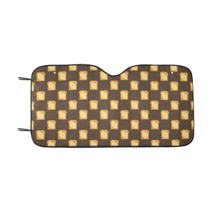 Bread Toast Pattern Print Design 01 Car Sun Shade