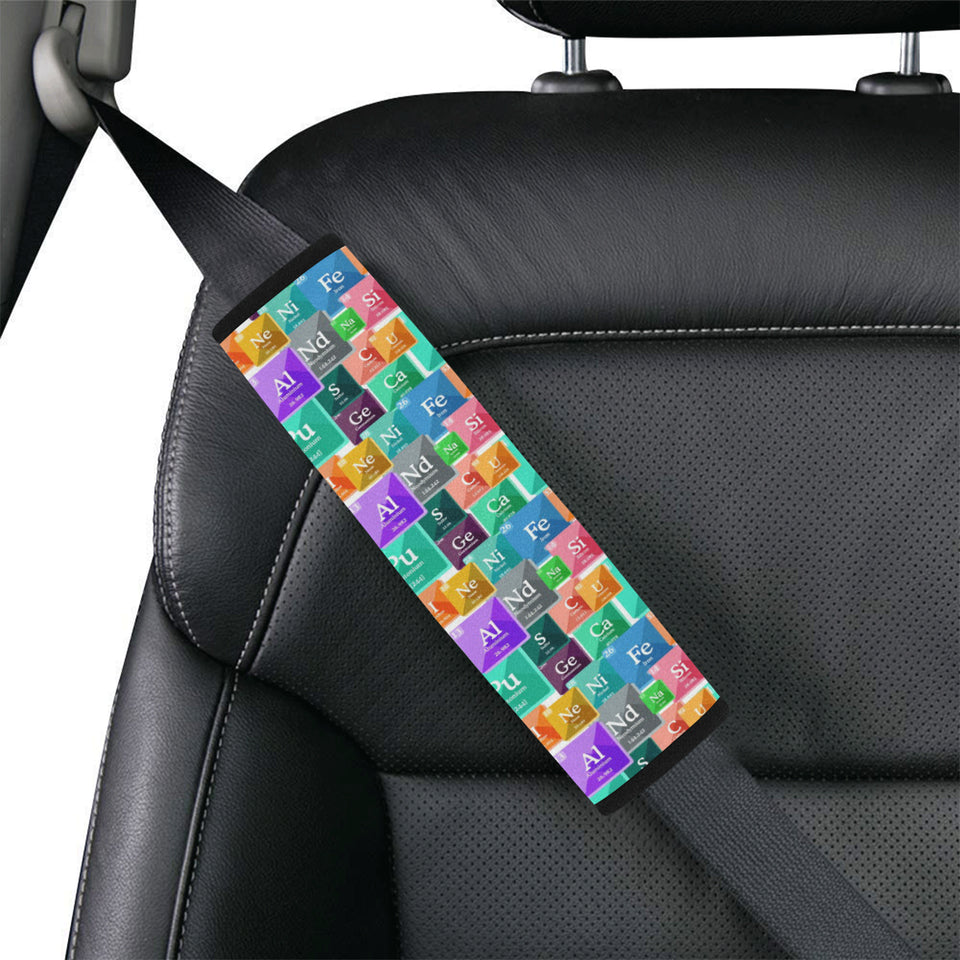 Chemistry Periodic Table Pattern Print Design 05 Car Seat Belt Cover