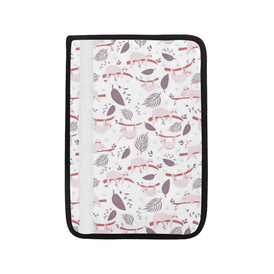 Sloth Leaves Pattern Car Seat Belt Cover