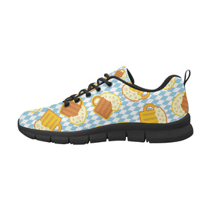 Beer Glass Pattern Men's Sneakers Black