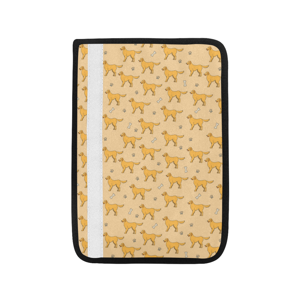 Golden Retriever Pattern Print Design 04 Car Seat Belt Cover