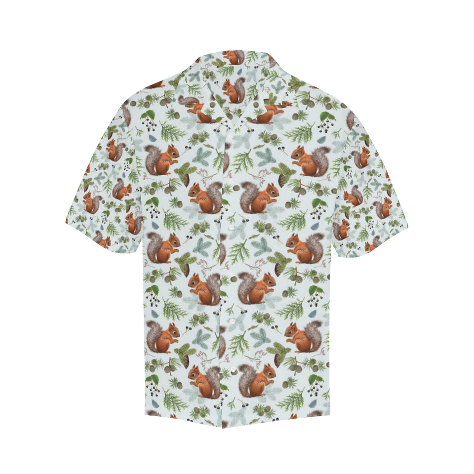 Squirrel Pattern Print Design 02 Men's All Over Print Hawaiian Shirt (Model T58)
