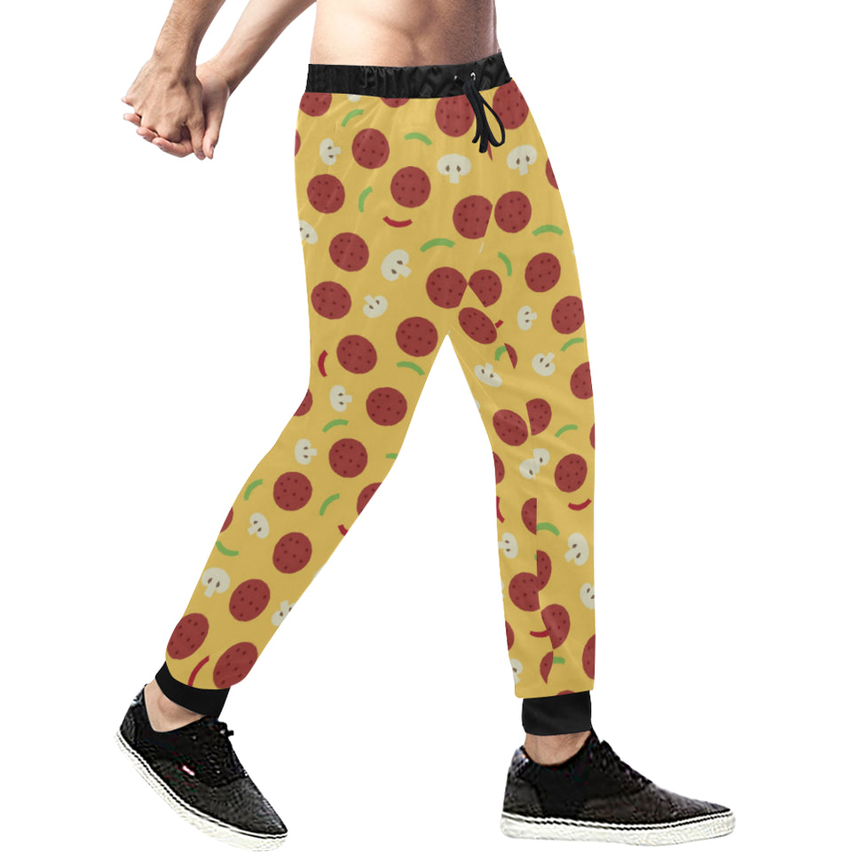 Pizza Salami Mushroom Texture Pattern Unisex Casual Sweatpants