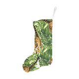 Bengal Tiger Pattern leaves Christmas Stocking