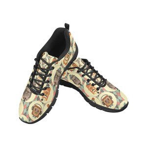 Monkey Pattern Men's Sneakers Black