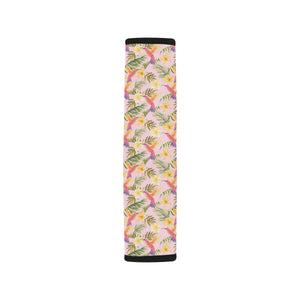 Hummingbird Pattern Print Design 03 Car Seat Belt Cover