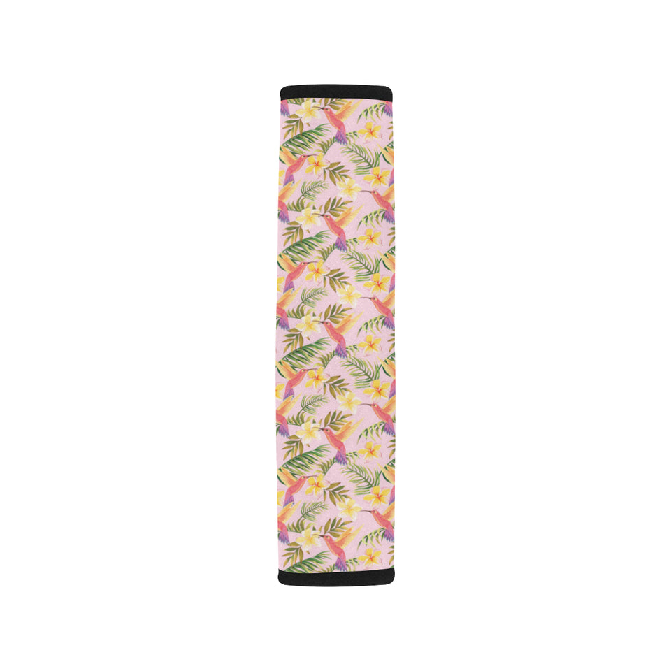 Hummingbird Pattern Print Design 03 Car Seat Belt Cover