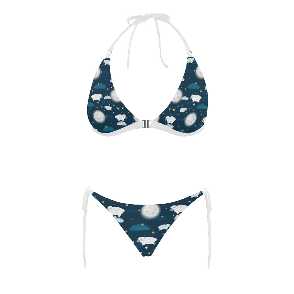 Sheep Playing Could Moon Pattern Sexy Bikinis Two-Pieces Swimsuits