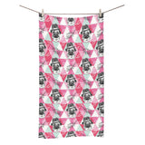 Pug Pattern Bath Towel