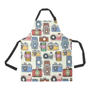 Camera Pattern Print Design 05 Adjustable Apron