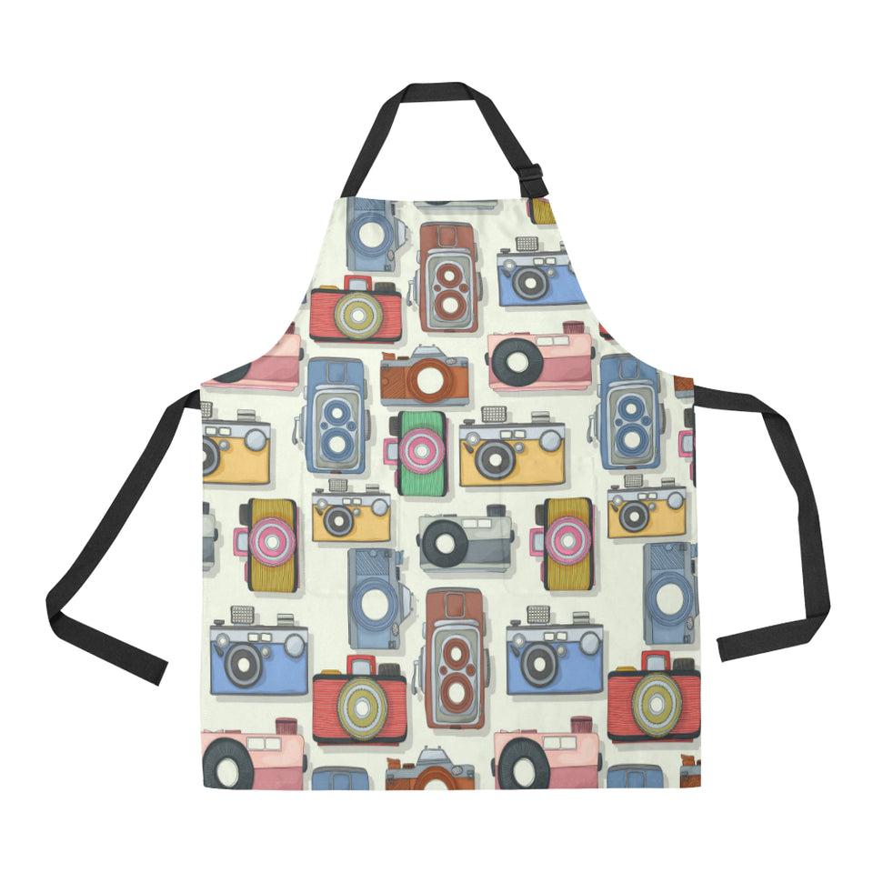 Camera Pattern Print Design 05 Adjustable Apron