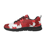 Canadian Maple Leaves Pattern Men's Sneakers Black