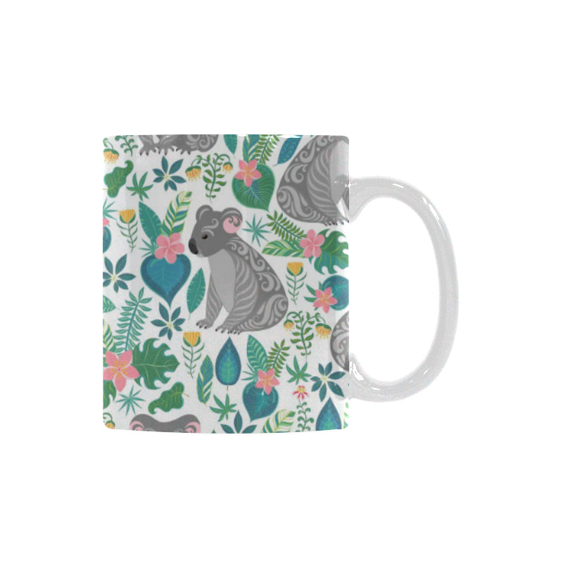 Koala Leaves Pattern Classical White Mug (FulFilled In US)