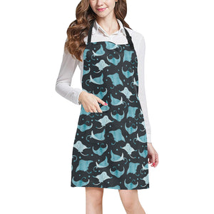 Stingray Pattern Print Design 04 Adjustable Apron