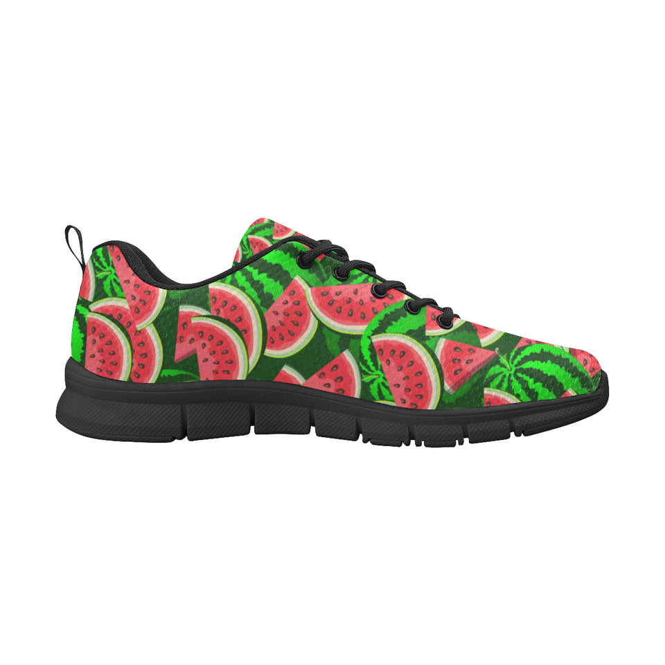 Watermelon Pattern Theme Men's Sneakers Black