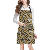 Dice Pattern Print Design 02 Adjustable Apron