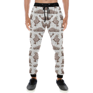 Sea Lion Pattern Background Unisex Casual Sweatpants