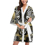 Koi Fish Carp Fish Japanese Pattern Women's Short Kimono Robe