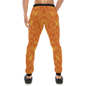 Red Flame Fire Pattern Unisex Casual Sweatpants