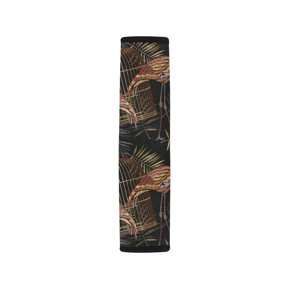 Flamingo Pattern Background Car Seat Belt Cover