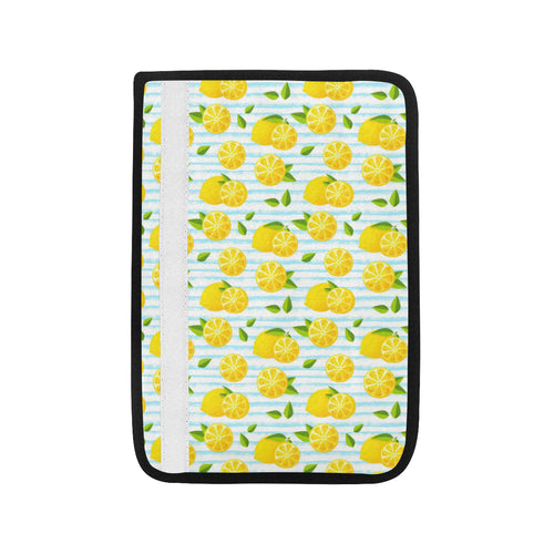 Lemon Pattern Stripe Background Car Seat Belt Cover