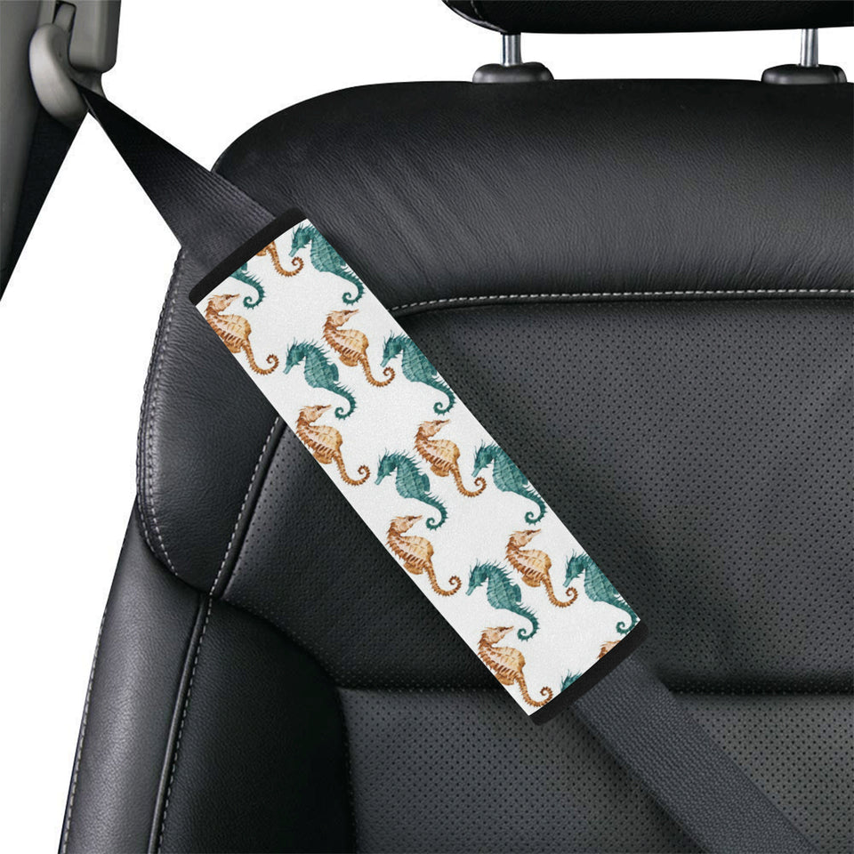 Seahorse Pattern Background Car Seat Belt Cover