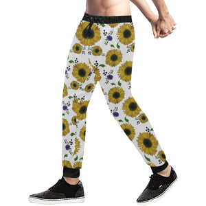 Sunflower Pattern Background Unisex Casual Sweatpants