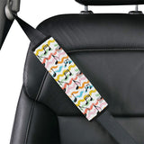 Music Notes Pattern Print Design 01 Car Seat Belt Cover