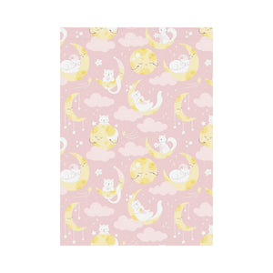 Moon Sleeping Cat Pattern House Flag Garden Flag