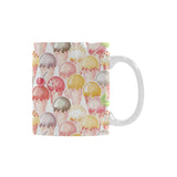 Ice Cream Cone Pattern Classical White Mug (FulFilled In US)